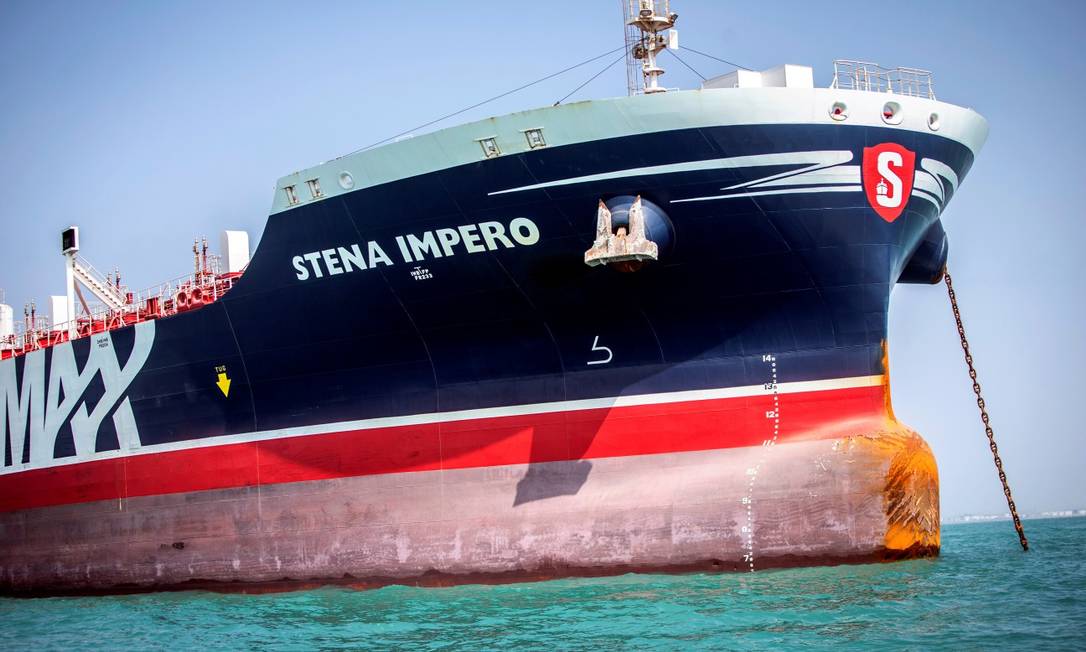 Navio britânico Stena Impero, confiscado pelo Irã Foto: Wana News Agency / VIA REUTERS / 22-08-2019
