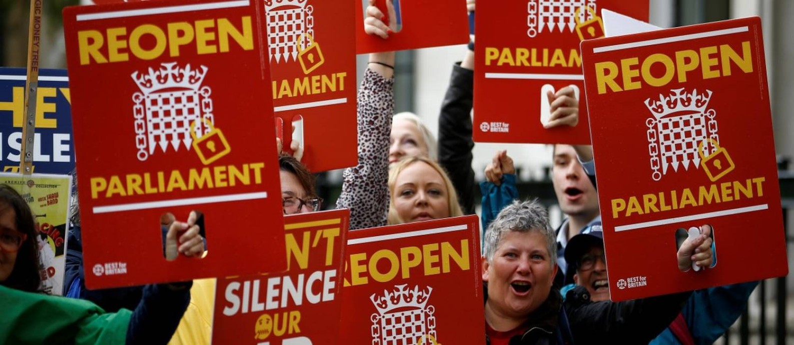 Demonstrators react on the ruling of the Supreme Court during a protest outside the Supreme Court in London, Britain September 24, 2019. REUTERS/Henry Nicholls Foto: HENRY NICHOLLS / REUTERS