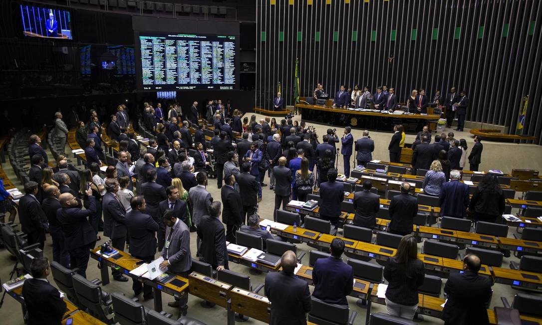 Sessão que analisou os vetos do presidente Jair Bolsonaro à Lei de Abuso de Autoridade Foto: Daniel Marenco / Agência O Globo