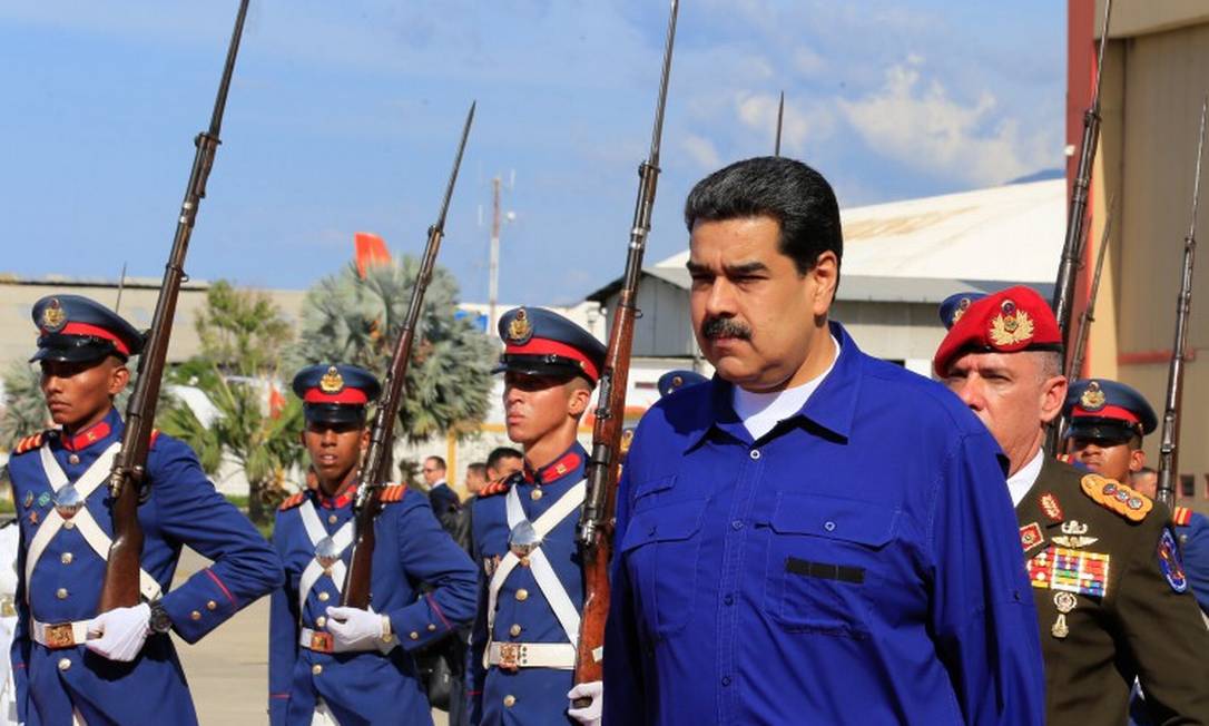 Presidente venezuelano Nicolás Maduro, retornando à Venezuela após viagem oficial para a Rússia Foto: HO / AFP / 26-09-2019