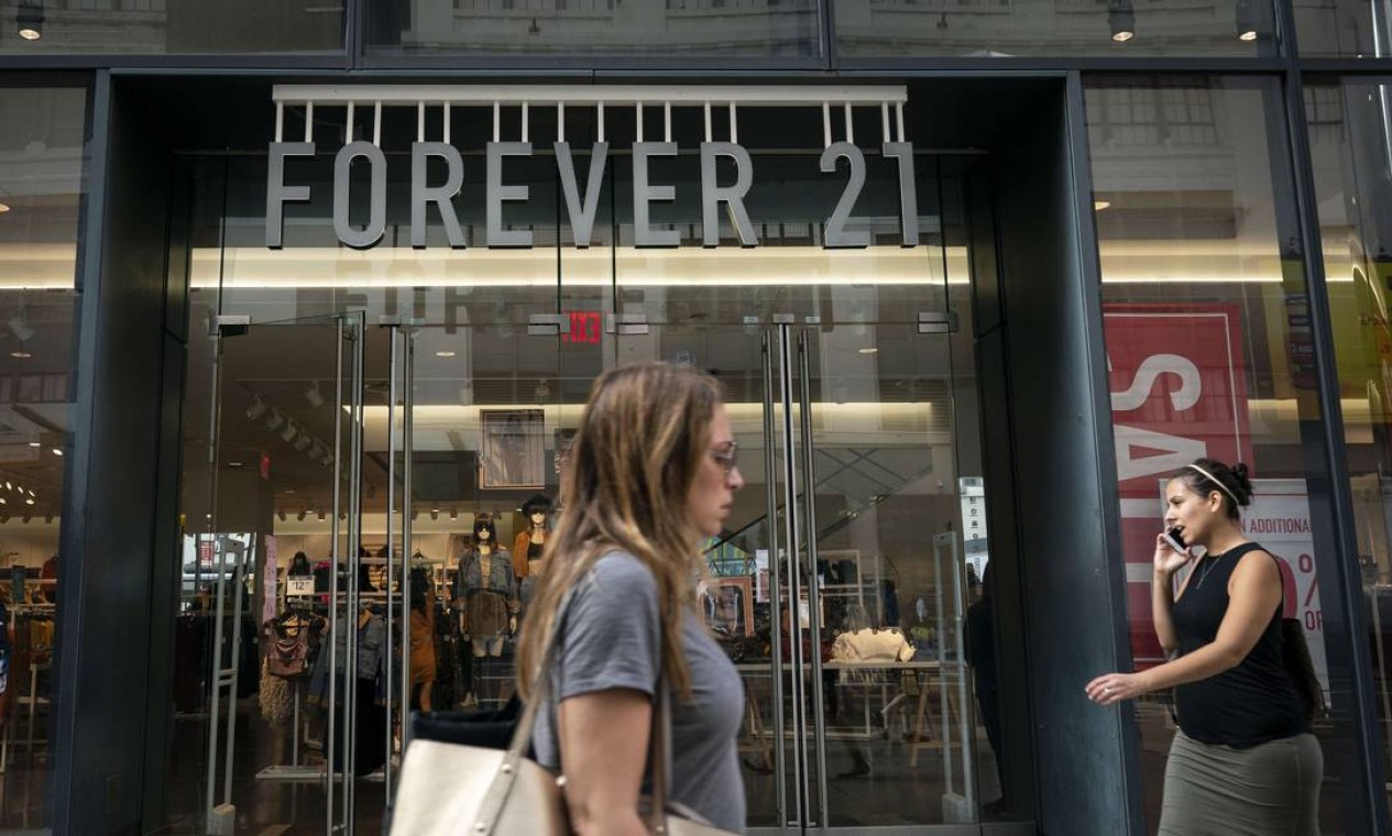 Loja da Forever 21 na Herald Square em Manhattan, em New York City Foto: Drew Angerer / AFP