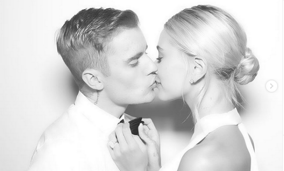 Justin Bieber e Hailey Baldwin em seu casamento Foto: Reprodução/ Instagram
