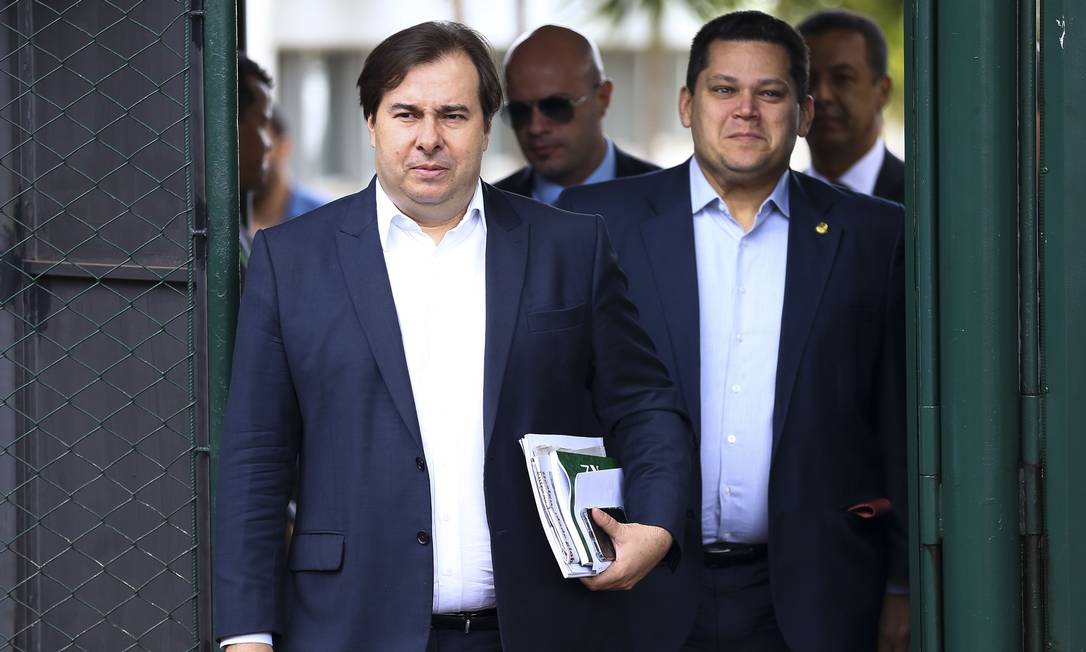 Os presidentes da Câmara, Rodrigo Maia, e do Senado, Davi Alcolumbre 29/08/2019 Foto: Marcelo Camargo / Agência O Globo
