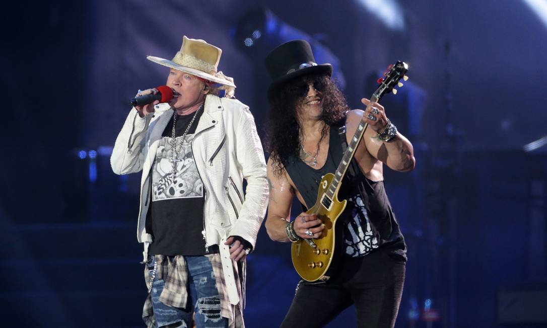 Show do Guns N' Roses no palco Mundo na segunda semana do Rock in Rio de 2017 Foto: Márcio Alves / Agência O Globo