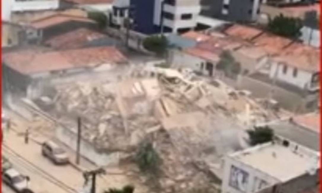 Prédio que desabou em Fortaleza (CE) tinha sete andares Foto: Reprodução