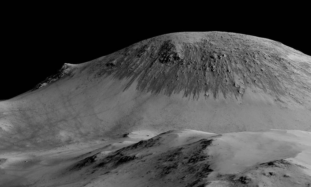 Possíveis evidências de vida em Marte intrigam cientistas. AFP PHOTO /NASA/JPL/UNIVERSITY OF ARIZONA Foto: AFP/NASA/UNIVERSIDADE DO ARIZONA 