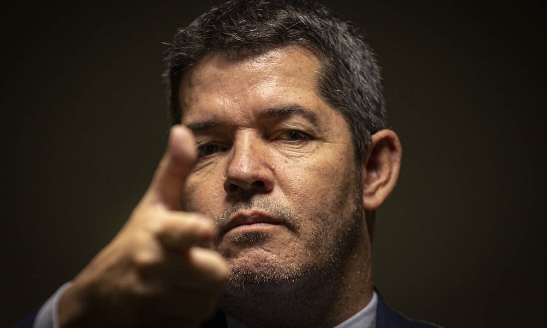 O lider do PSL na Câmara, o deputado Delegado Waldir (PSL-GO) Foto: Daniel Marenco / Agência O Globo