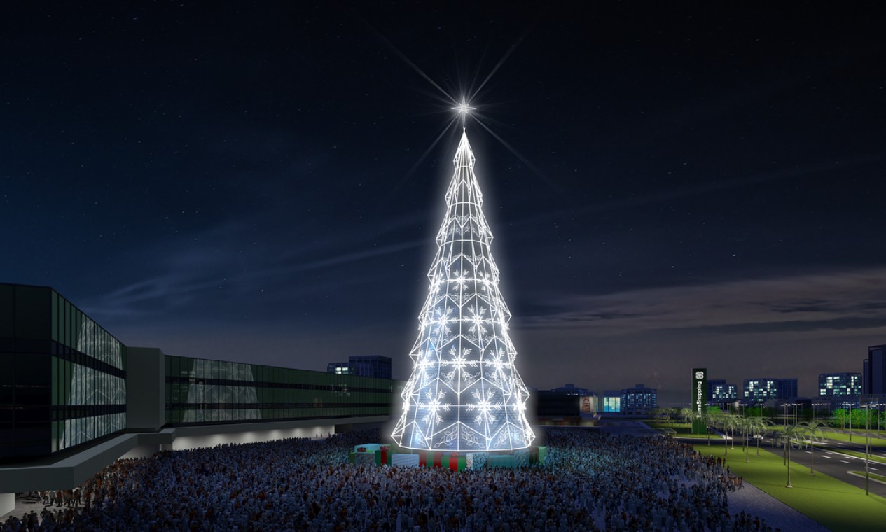 BarraShopping terá árvore de Natal interativa e instagramável; altura é de  prédio de 23 andares - Jornal O Globo