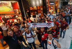 Torcida do Flamengo está confiante para semifinal da Libertadores Foto: Marcelo Regua / Agência O Globo