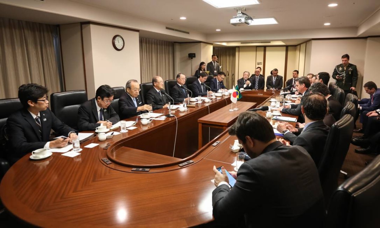 Encontro do presidente Jair Bolsonaro com empresários japoneses ("Wise-men Group") Foto: José dias / PR