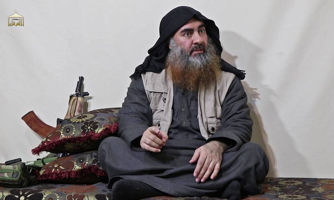 Líder do grupo extremista Estado Islâmico (EI), Abu Bakr al Baghdadi, pode sido morto durante um ataque militar nos Estados Unidos na Síria Foto: - / AFP