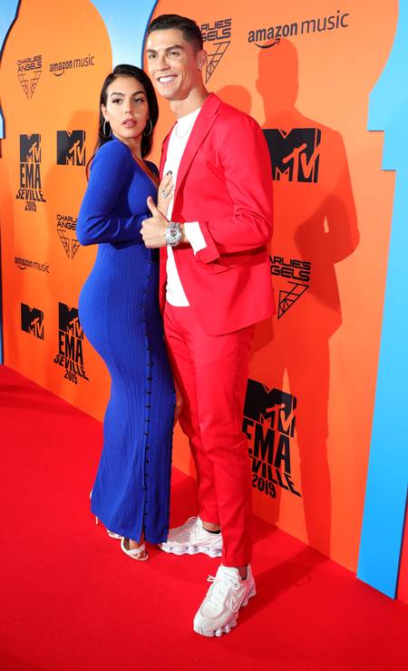 O casal Georgina Rodriguez e Cristiano Ronaldo Foto: Andreas Rentz/MTV 2019 / Getty Images for MTV