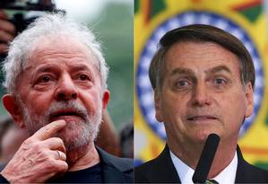 Former President Luiz Inácio Lula da Silva and President Jair Bolsonaro Photo: Miguel Schincariol and Sergio Lima / AFP