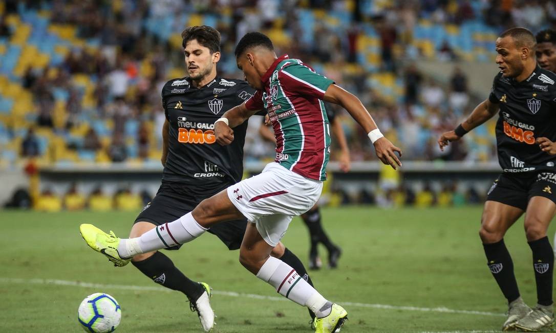 Marcado por Igor Rabello, Marcos Paulo chuta no empate entre Fluminense e Atlético-MG Foto: Lucas Mercon/Fluminense