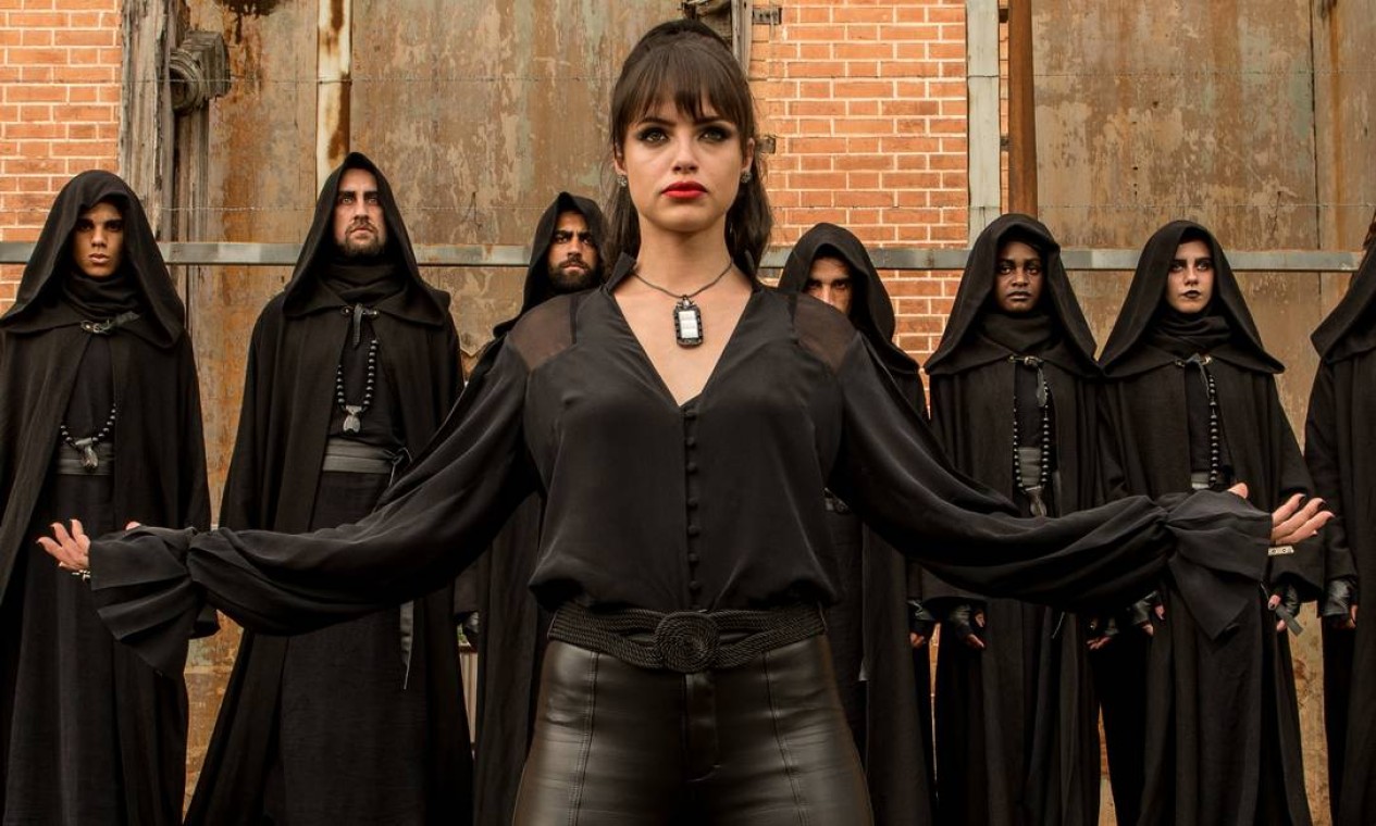 A atriz Agatha Moreira como a
personagem morte no filme “Missão cupido”, que estreia em 2020 Foto: Divulgação
