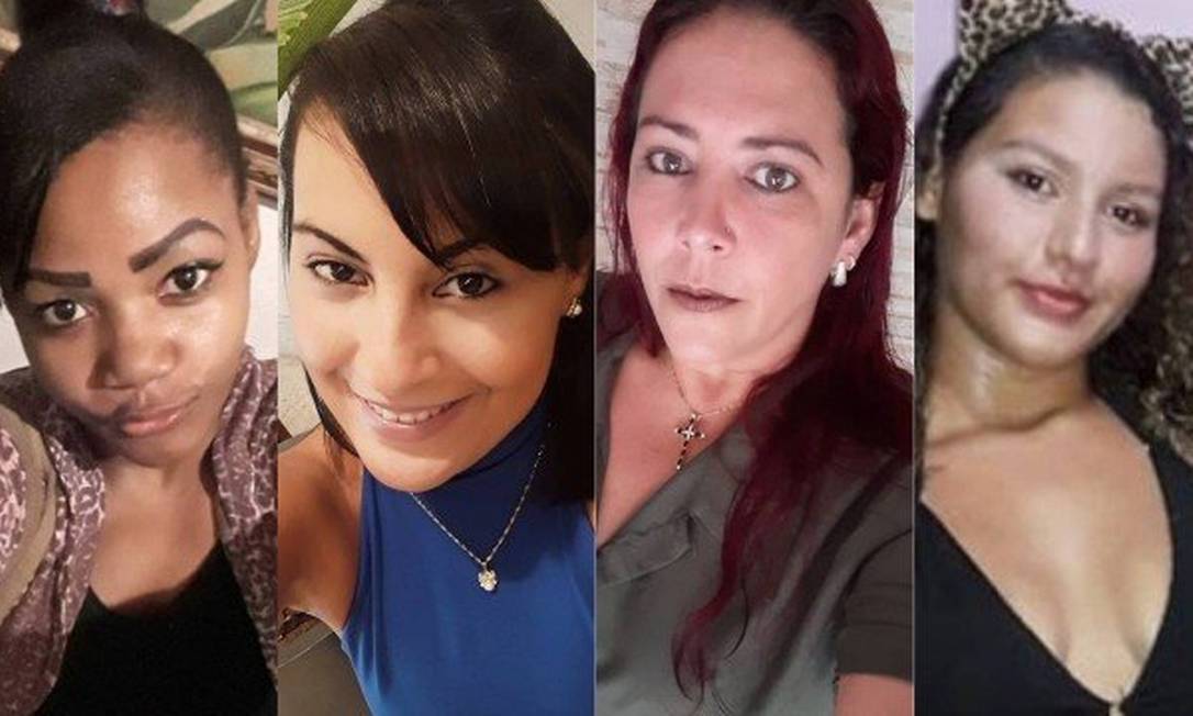 Adriana, Jéssica, Sirlene e Maria Eduarda: vítimas de feminicídio Foto: Reprodução das redes sociais