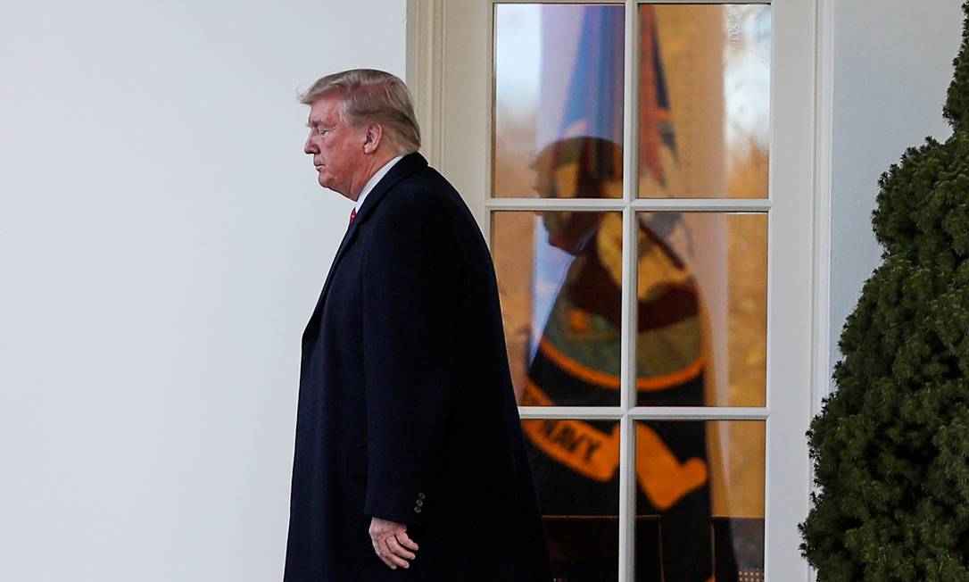 Presidente dos EUA, Donald Trump, na Casa Branca Foto: LOREN ELLIOTT / REUTERS
