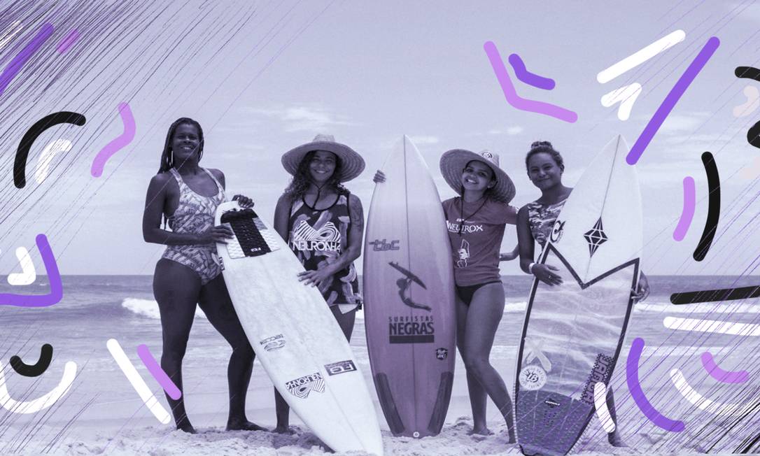 O universo do surfe é um reflexo da nossa sociedade racista e não existe equidade quando se trata de surfistas negras e nordestina Foto: Sam Manhães