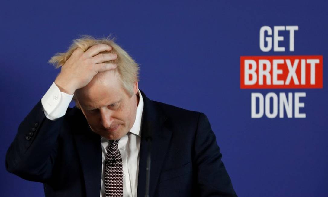 Boris Johnson, durante entrevista coletiva na capital britânica Foto: PETER NICHOLLS / REUTERS