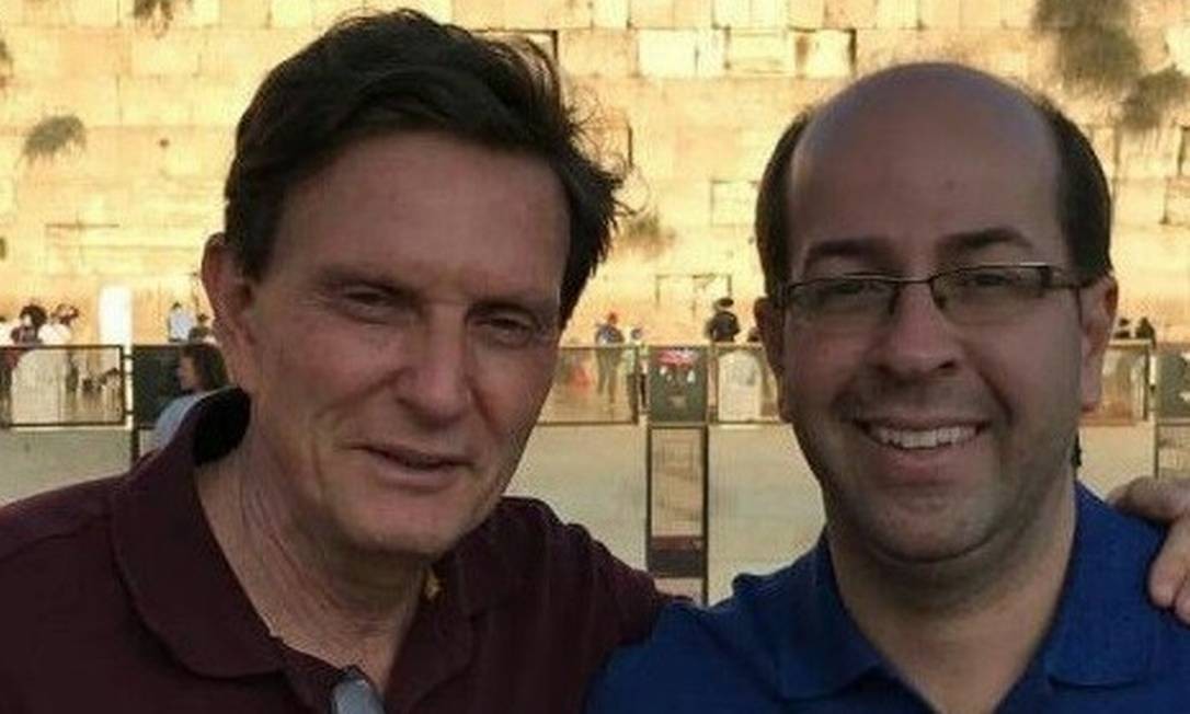 Rafael Alves em 2016, em visita a Jerusalém junto com o prefeito Marcelo Crivella Foto: Reprodução