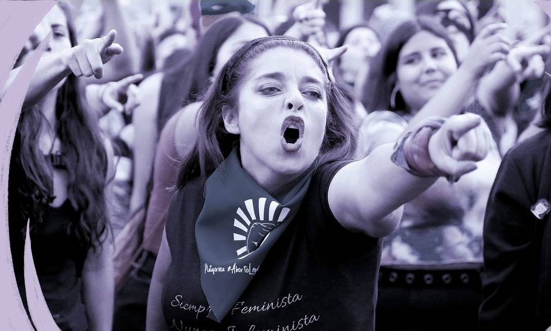 Mulheres chilenas encenam performance contra o estupro e o feminicídio Foto: RODRIGO GARRIDO / REUTERS