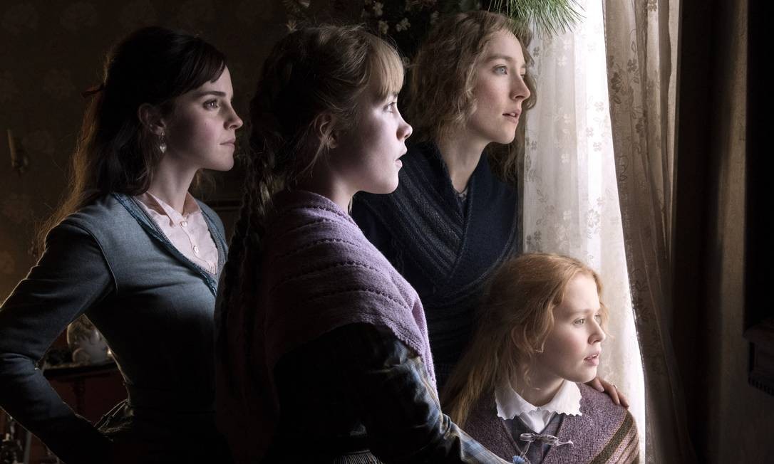 Adoráveis mulheres. Emma Watson, Saoirse Ronan, Eliza Scanlen e Florence Pugh Foto: Wilson Webb / Divulgação