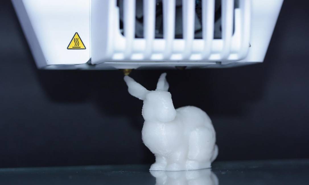 Plástico usado para impressão do coelho tem nanopartículas de vidro com DNA Foto: ETH Zurich