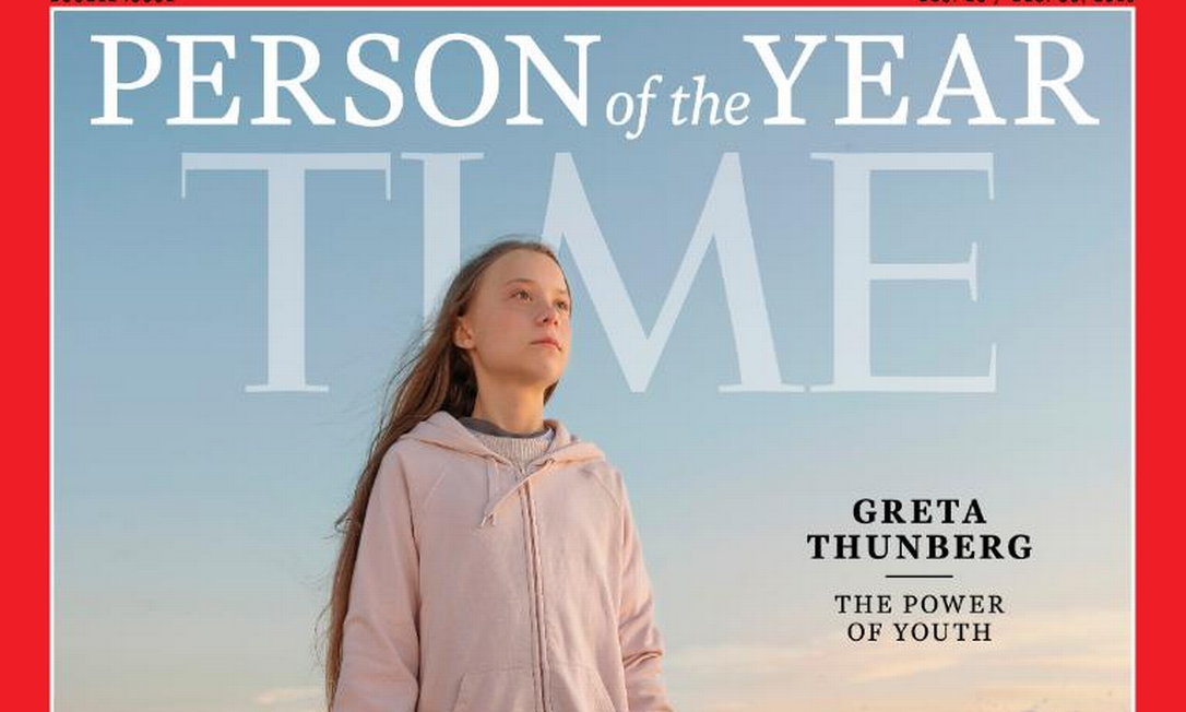 Greta Thunberg foi escolhida a personalidade de 2019 pela 'TIME' Foto: Reprodução