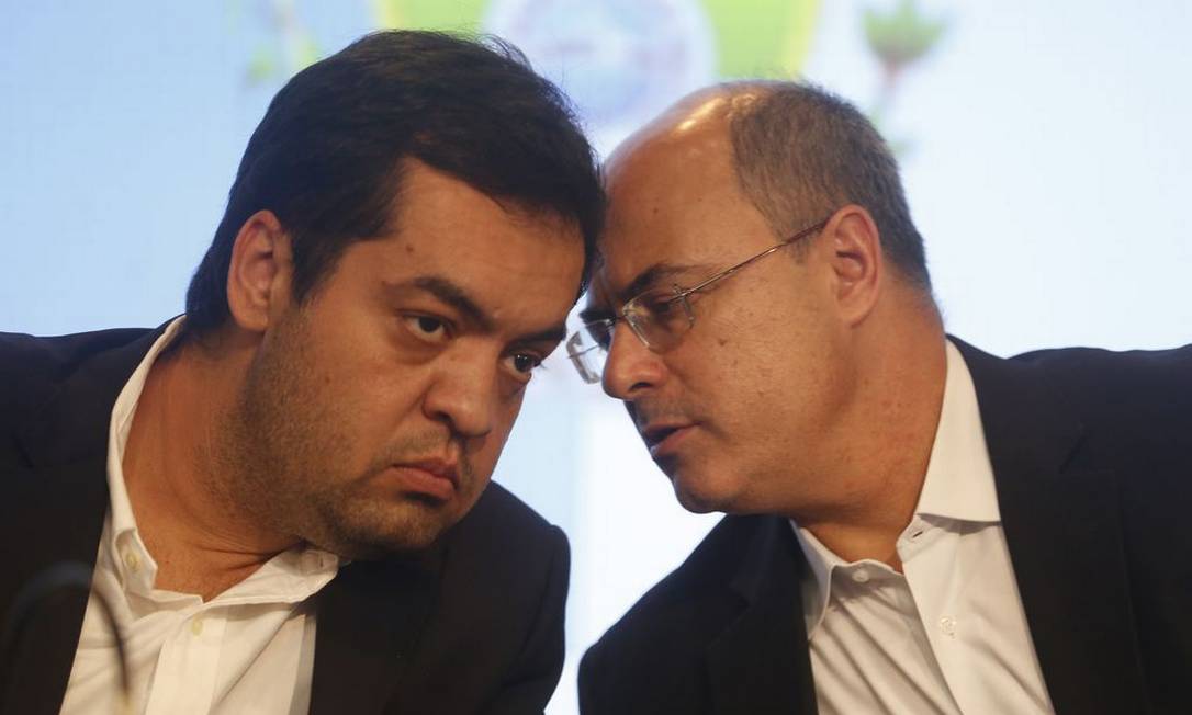 Cláudio Castro e Wilson Witzel Foto: Fernando Frazão/Agência Brasil 