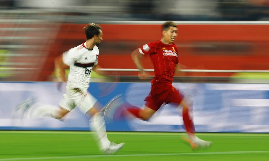 Flamengo contra Liverpool na final do Mundial de Clubes Foto: KAI PFAFFENBACH / REUTERS