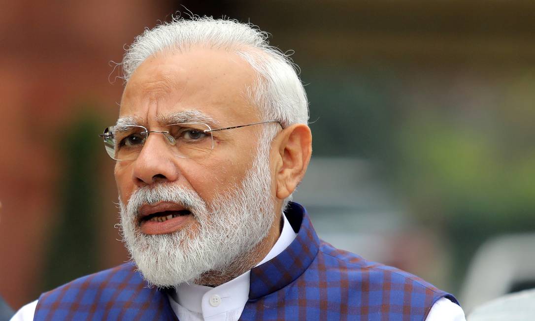 Primeiro-ministro da Índia, Narendra Modi, durante evento em Nova Délhi Foto: ALTAF HUSSAIN / REUTERS/18-11-2019