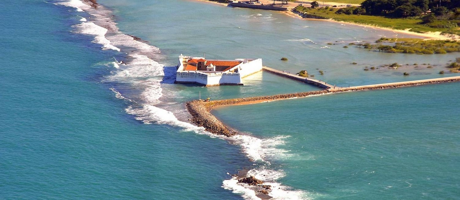 Imagem aérea do Forte dos Reis Magos, em Natal, no Rio Grande do Norte Foto: Ney Douglas / Ministério do Turismo / Divulgação
