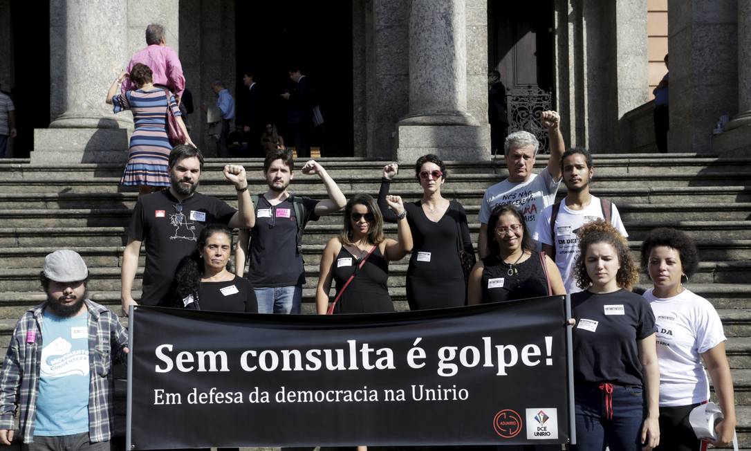 Em disputa: universidades, como a Unirio, fizeram consultas em 2019 e candidato mais votado não foi nomeado reitor Foto: Gabriel de Paiva/04.07.2019 / Agência O Globo