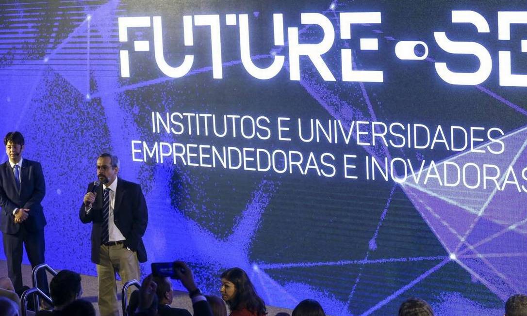 Ministro Abraham Weintraub lança programa Future-se Foto: Marcelo Camargo/Agência O Globo
