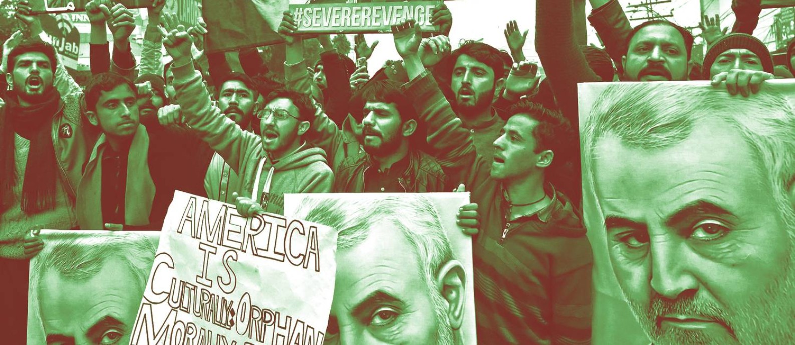 Iranianos protestam por assassinato do general Qassem Soleimani Foto: Arif Ali / AFP