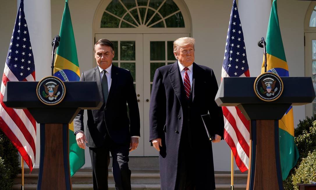 Jair Bolsonaro e Donald Trump Foto: KEVIN LAMARQUE / REUTERS