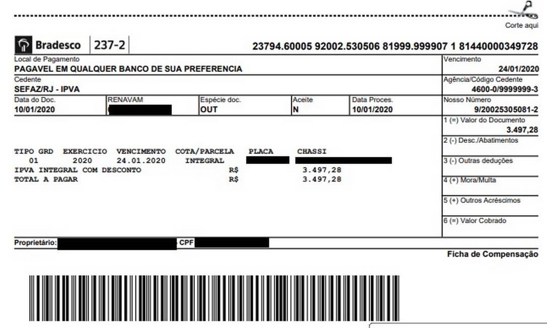 Veja Como Imprimir O Boleto Do Ipva 2020 Pelos Sites Do Bradesco Ou Da Secretaria De Fazenda 3852