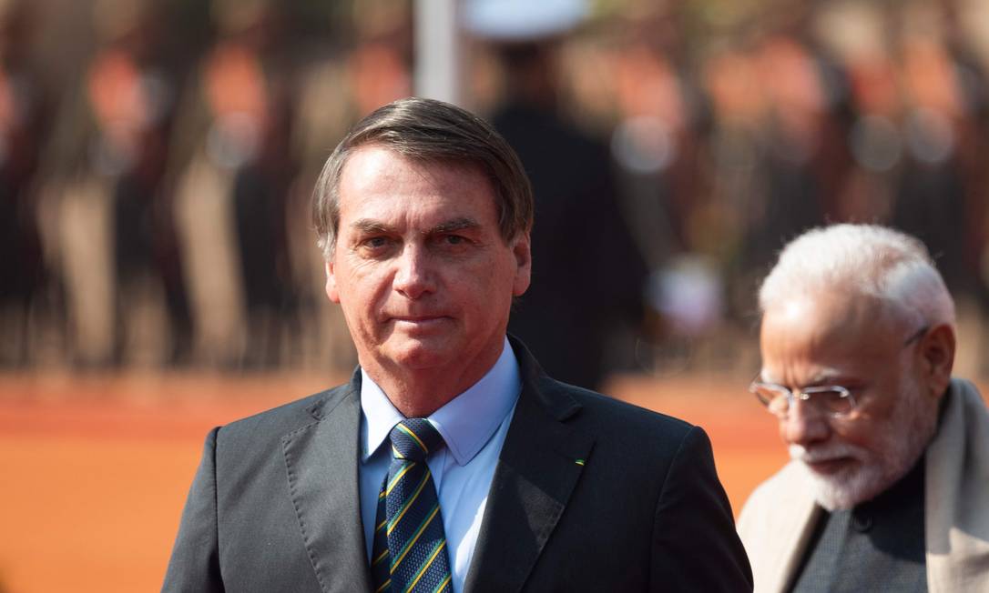 Bolsonaro está em Nova Délhi, onde faz uma visita de estado de três dias à Índia. Foto: JEWEL SAMAD / AFP