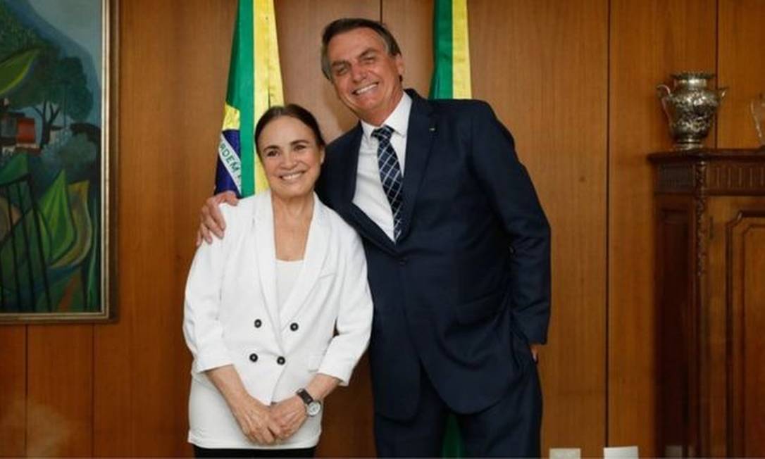 A atriz Regina Duarte aceitou o convite do presidente Jair Bolsonaro e assumirá pasta da Cultura Foto: CAROLINA NUNES/PR