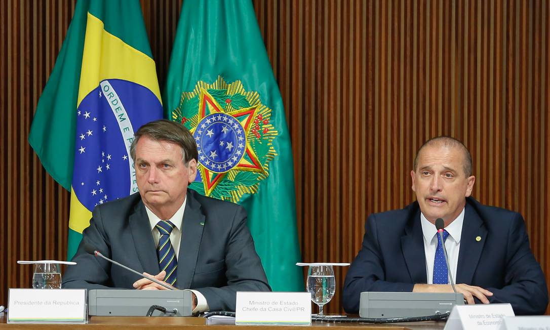 O presidente Jair Bolsonaro e o ministro da Casa Civil, Onyx Lorenzoni 19/11/2019 Foto: Divulgação