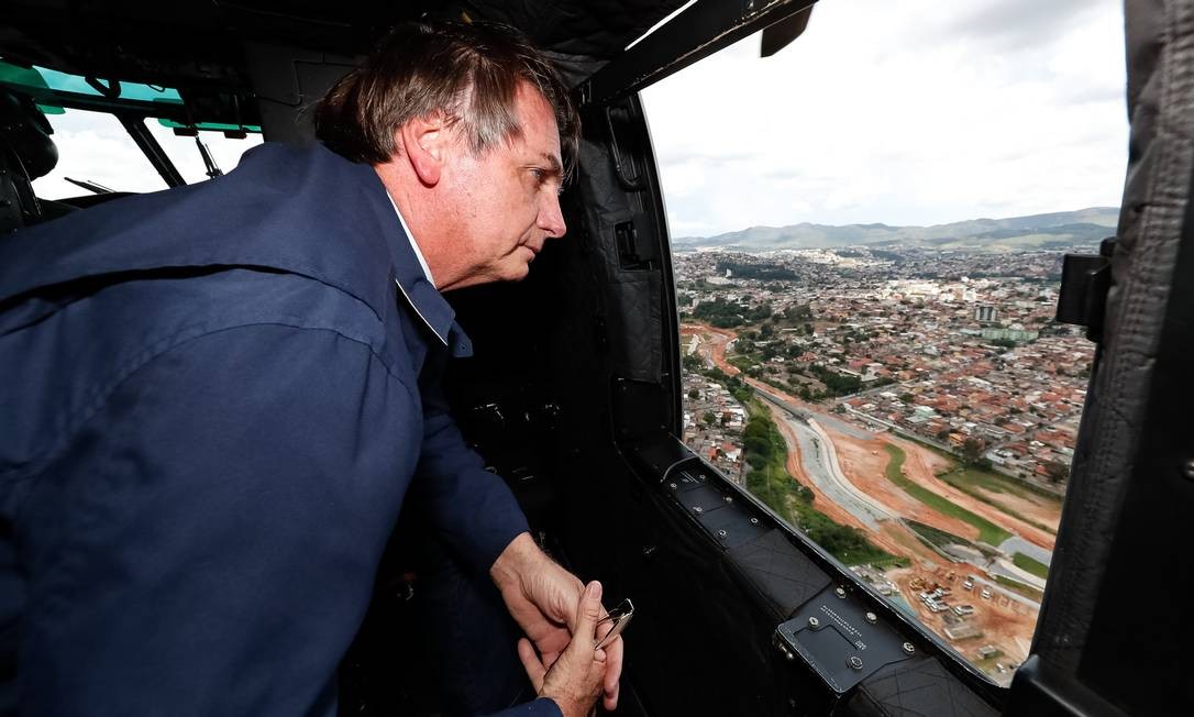 Presidente Bolsonaro sobrevoa áreas atingidas pelas chuvas em Belo Horizonte e Região Metropolitana Foto: Alan Santos / Presidência da República