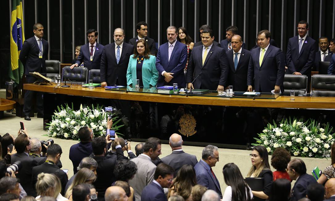 Cerimônia de abertura do Ano Legislativo 2020, no Congresso Nacional
Foto: Jorge William / Agência O Globo