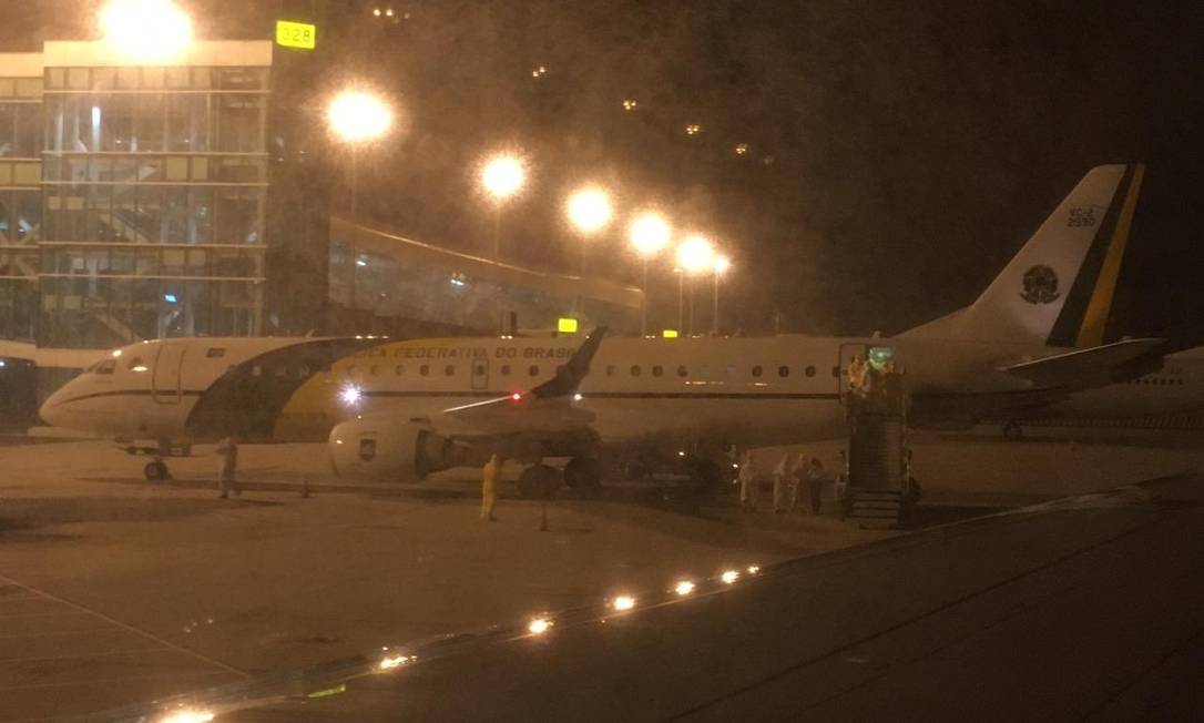 Aviões da FAB chegam a Wuhan, na China, para buscar brasileiros Foto: FAB