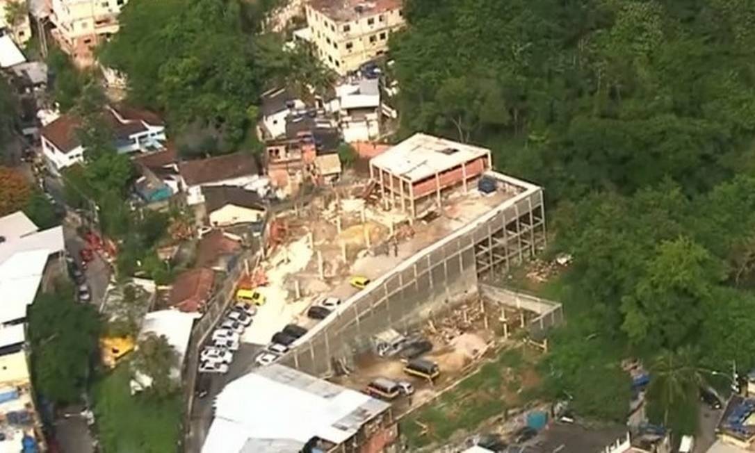 Condomínio irregular em construção na Ladeira dos Tabajaras Foto: Reprodução/TV Globo