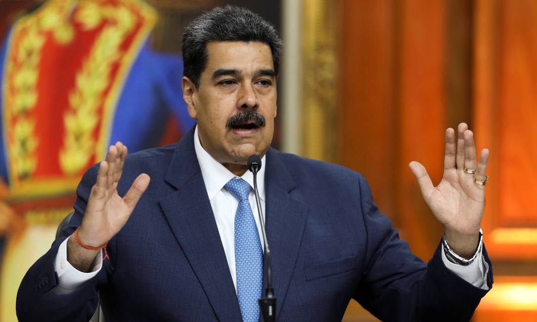 Presidente venezuelano Nicolas Maduro durante discurso no Palácio Miraflores, em Caracas Foto: Fausto Torrealba / REUTERS