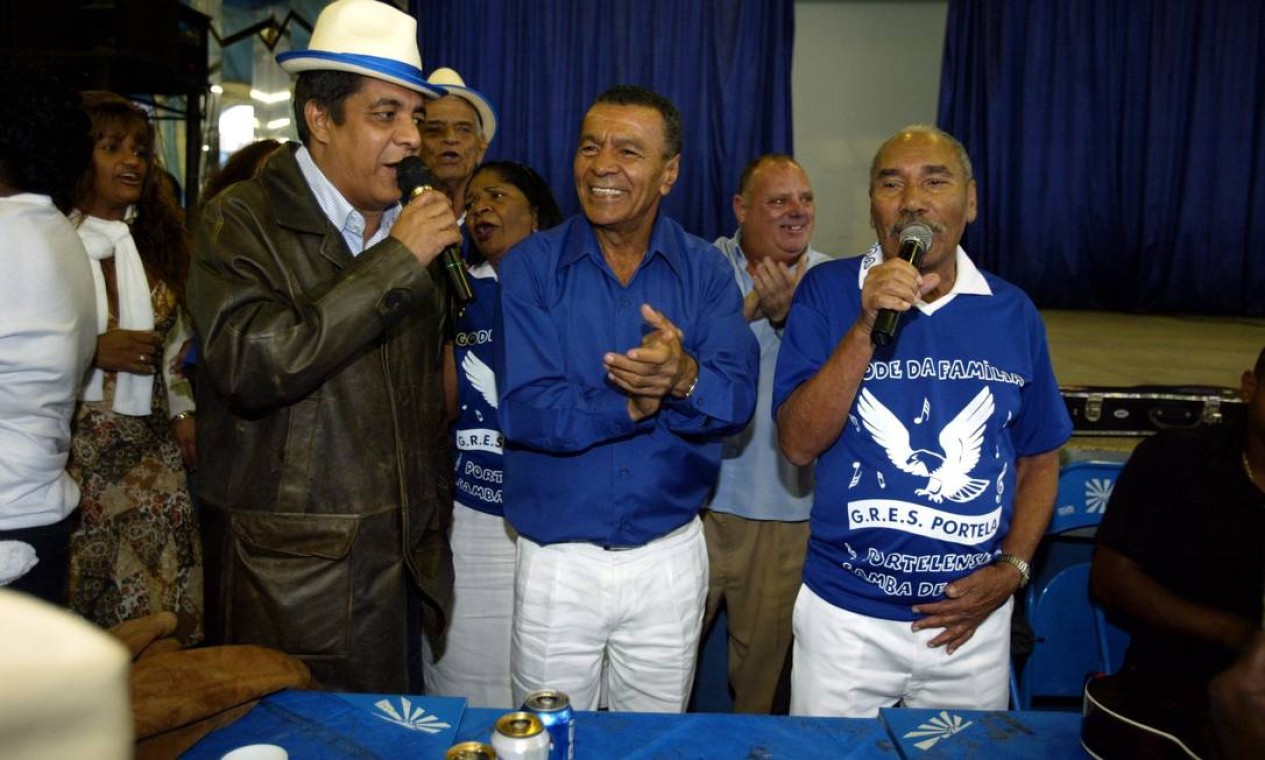 Em 2003, aniversário de Monarco, com participação de Zeca Pagodinho Foto: Wania Corredo / Agência O Globo