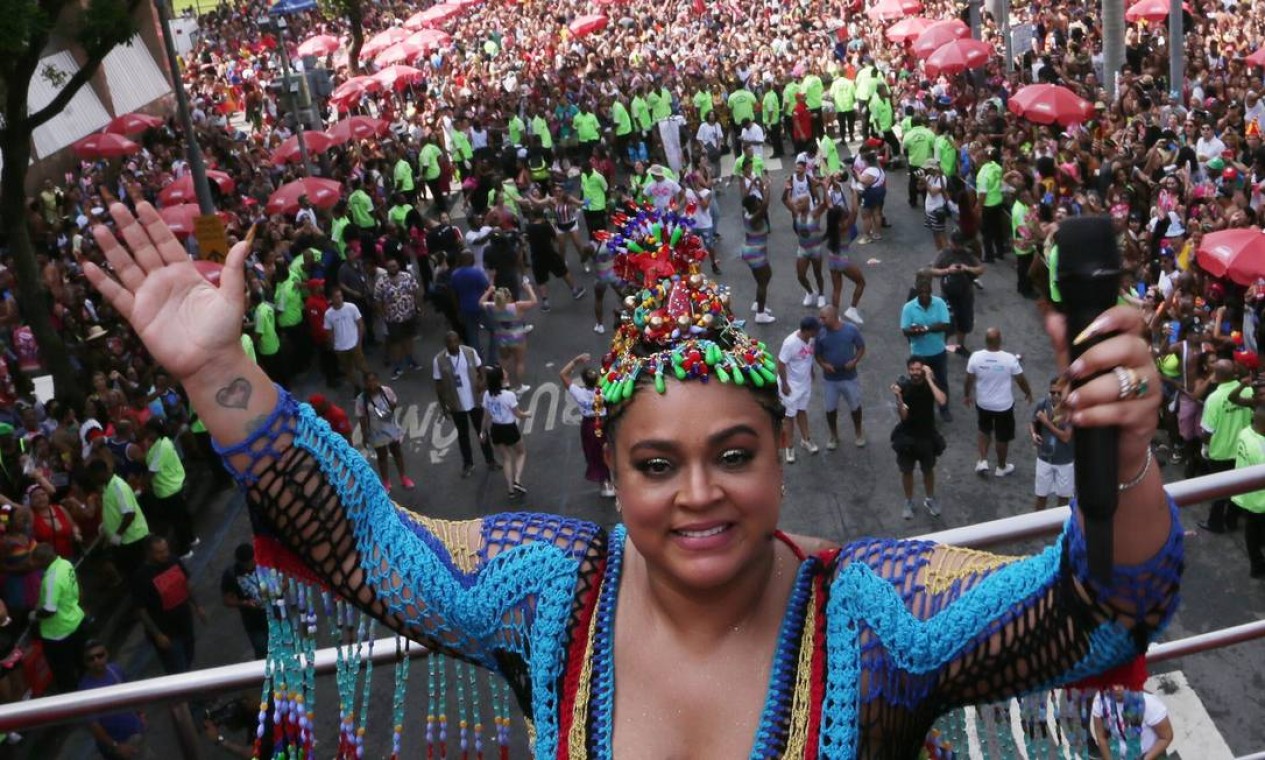 A cantora Preta Gil comandou uma multidão de 320 mil foliões com seu Bloco da Preta Foto: Cléber Júnior / Agência O Globo
