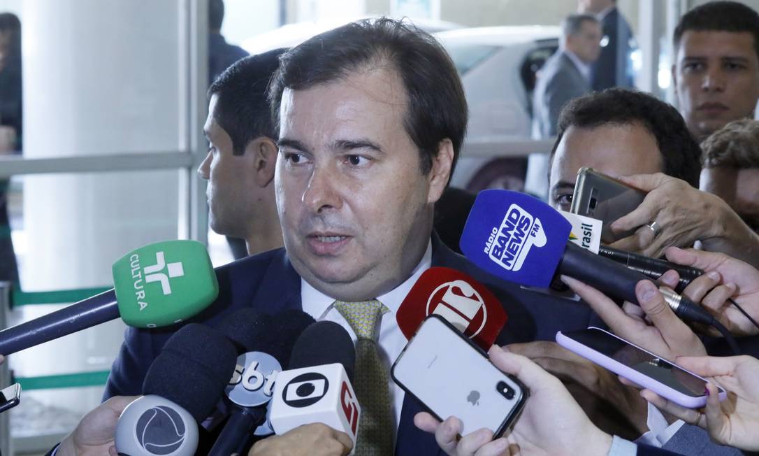 O presidente da Câmara, Rodrigo Maia, durante entrevista. Foto: Luis Macedo/Câmara dos Deputados