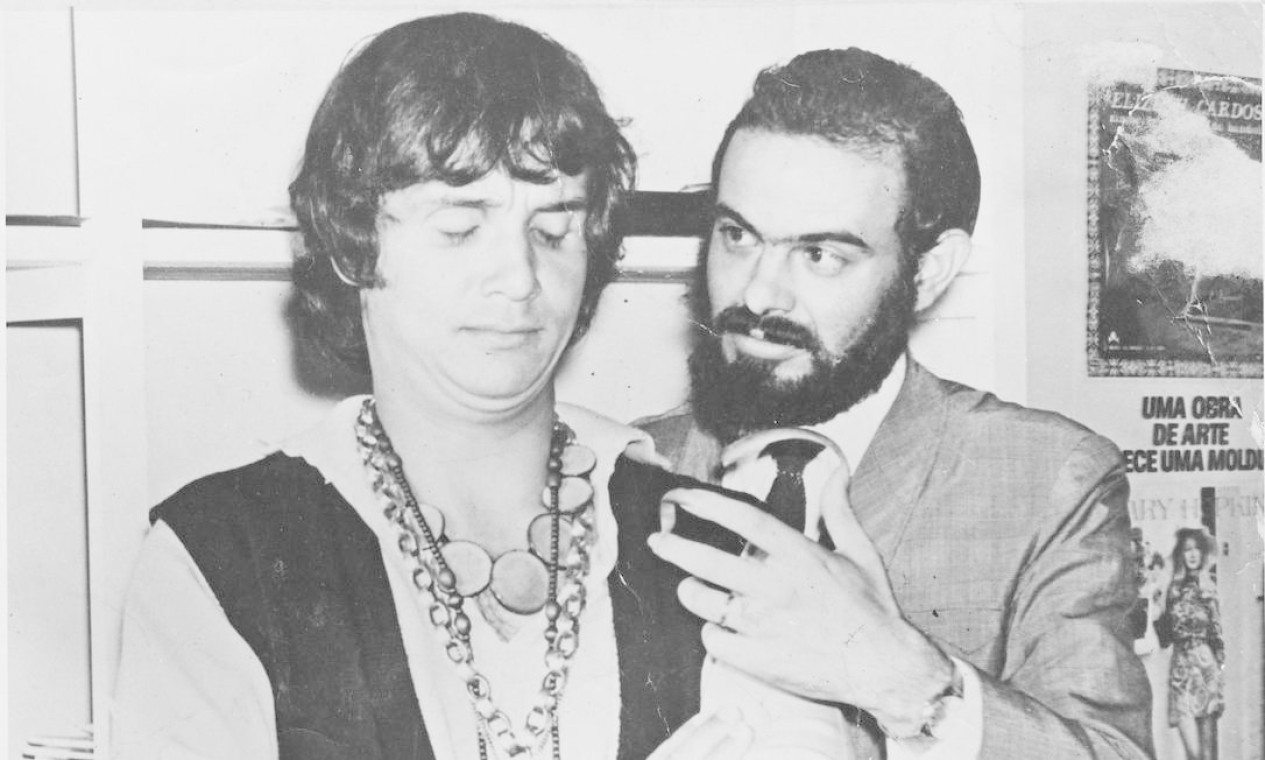 Roberto Carlos e José Mojica Marins em 1978 Foto: Divulgação