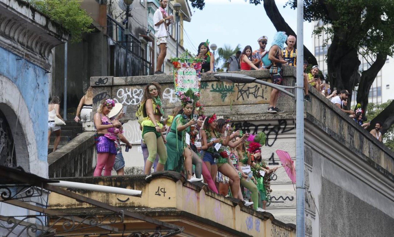 Multidão cruzou a Zona Portuária do Rio atrás do Cordão do Boi Tolo Foto: Fabiano Rocha / Agência O Globo
